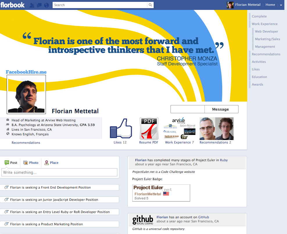 florian-mettetel-coded-facebookhireme-to-woo-prospective-employers